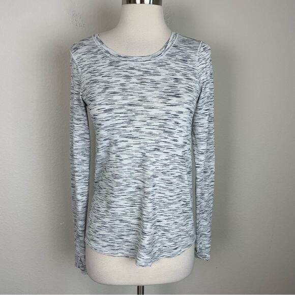 Lululemon White Gray Beat the Heat Long Sleeve Tee XS/ S - Picture 1 of 9